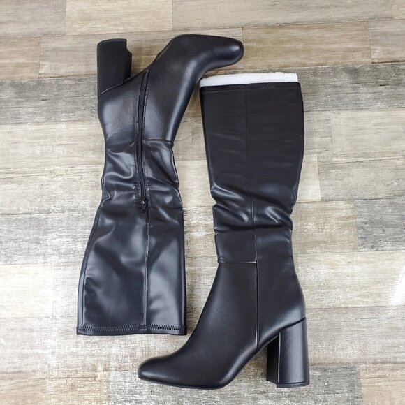 Madden Girl Winslow Block-Heel Stretch Dress Boots - Picture 1 of 10